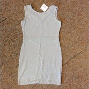 Lovely gray sleeveless fitted dress work or party New With Tags